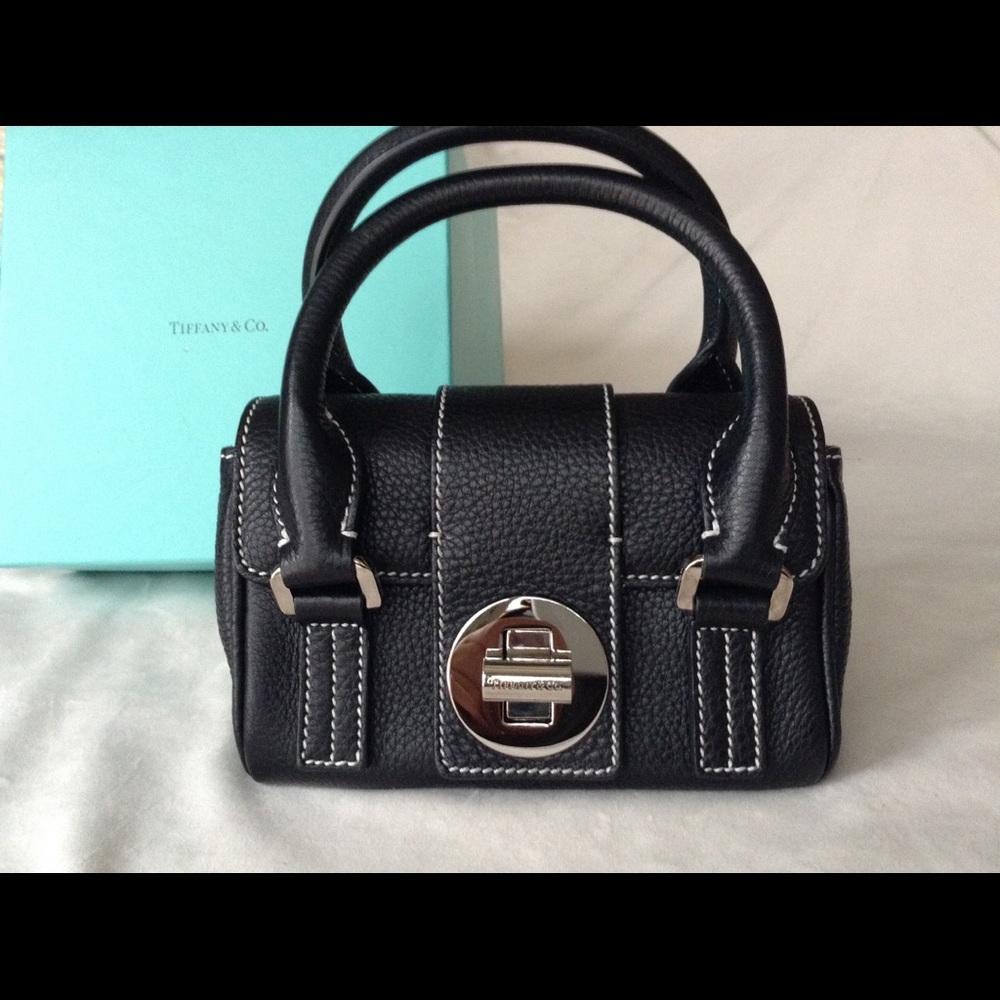 Tiffany&Co. Manhattan Mini Handbag, Black Grain